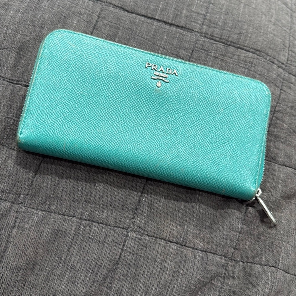 Prada milano teal/turqoise handbag